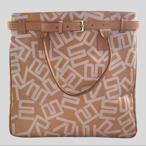 BREE GENUINE LEATHER LOGO TOTE BAG